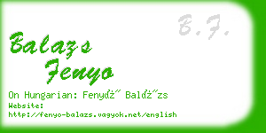 balazs fenyo business card